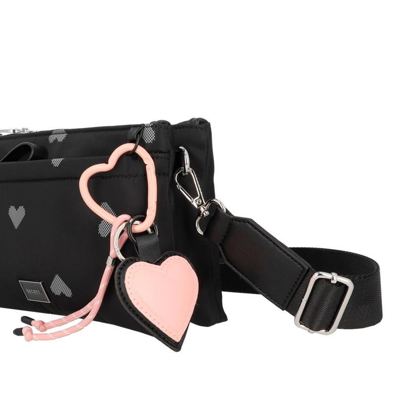 CARTERA BANDOLERA SECRET LOVE NEGRO - 5