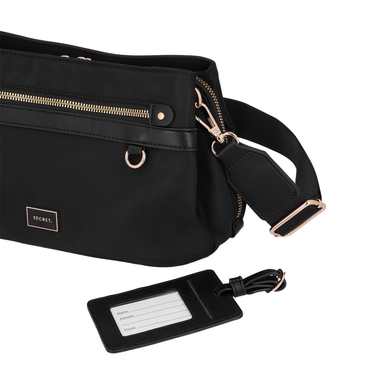 CARTERA BANDOLERA SECRET LUCERNA NEGRO - 6