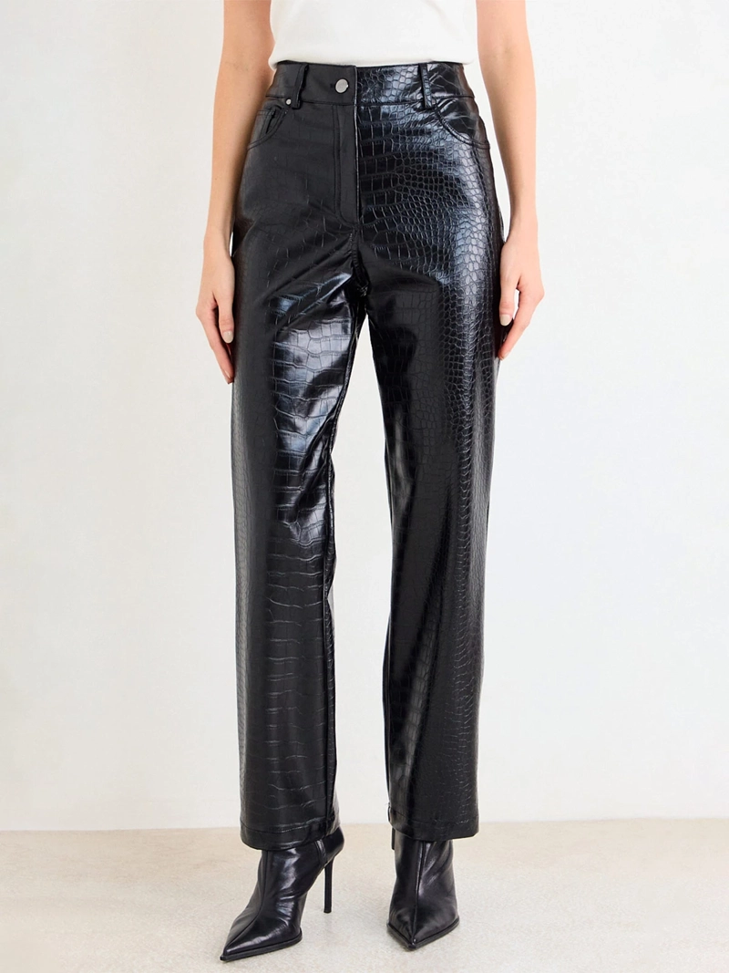 PANTALÓN MUJER ASH RECTO DISEÑO COCODRILO - 1