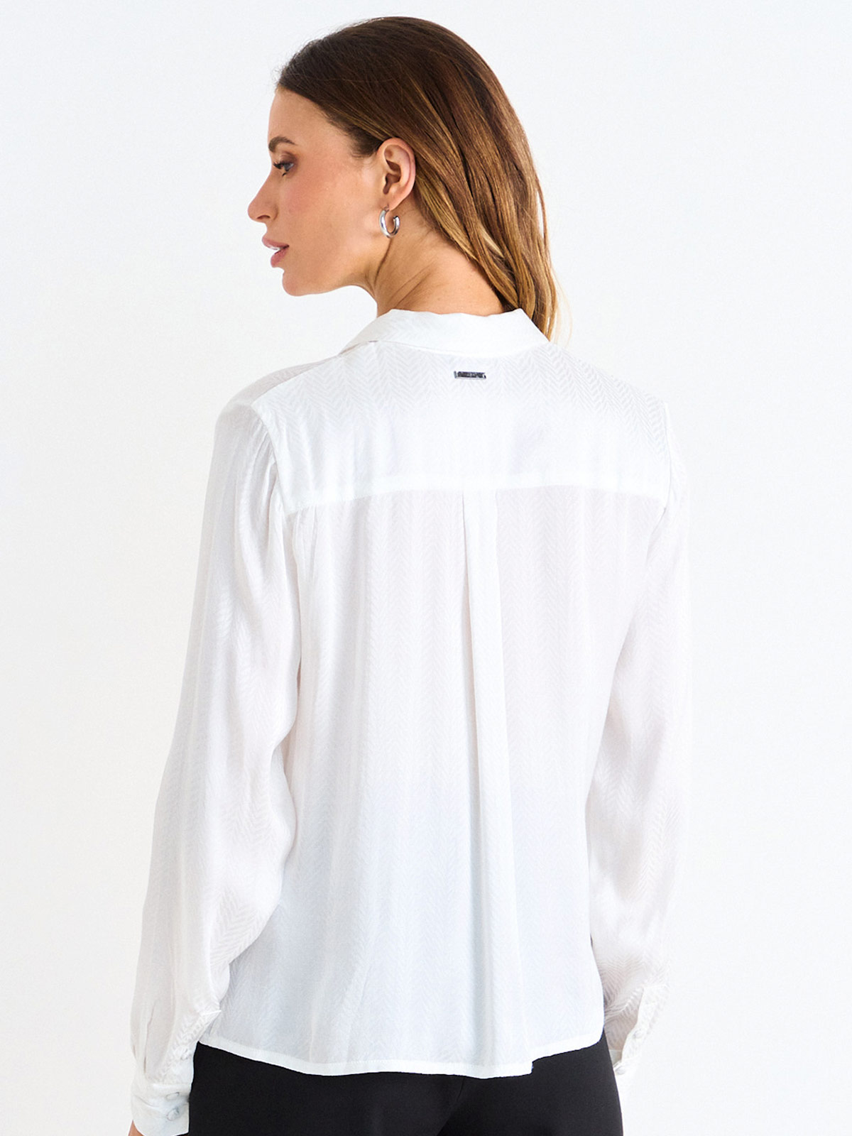 BLUSA MUJER ASH MANGA LARGA DISEÑO ESPIGA - 4