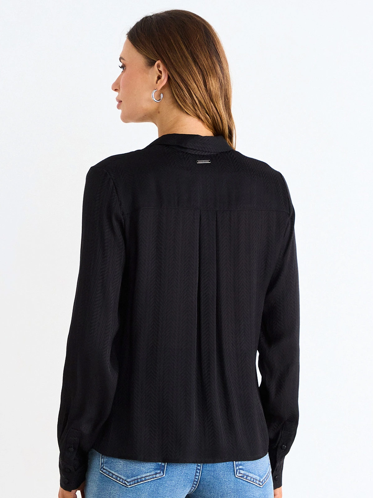 BLUSA MUJER ASH MANGA LARGA DISEÑO ESPIGA - 4