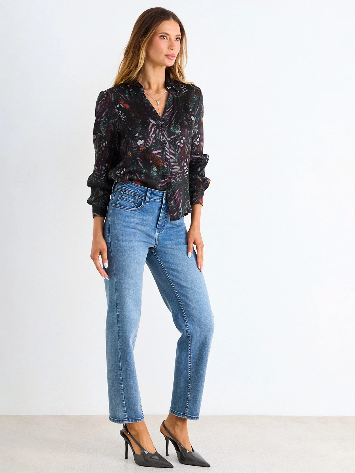 BLUSA MUJER ASH MANGA LARGA BOTONES - 2