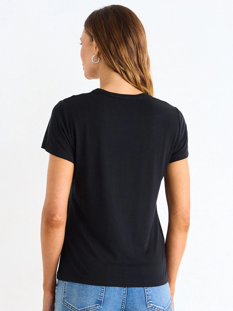 POLERA MUJER ASH CUELLO REDONDO MANGA CORTA - 4