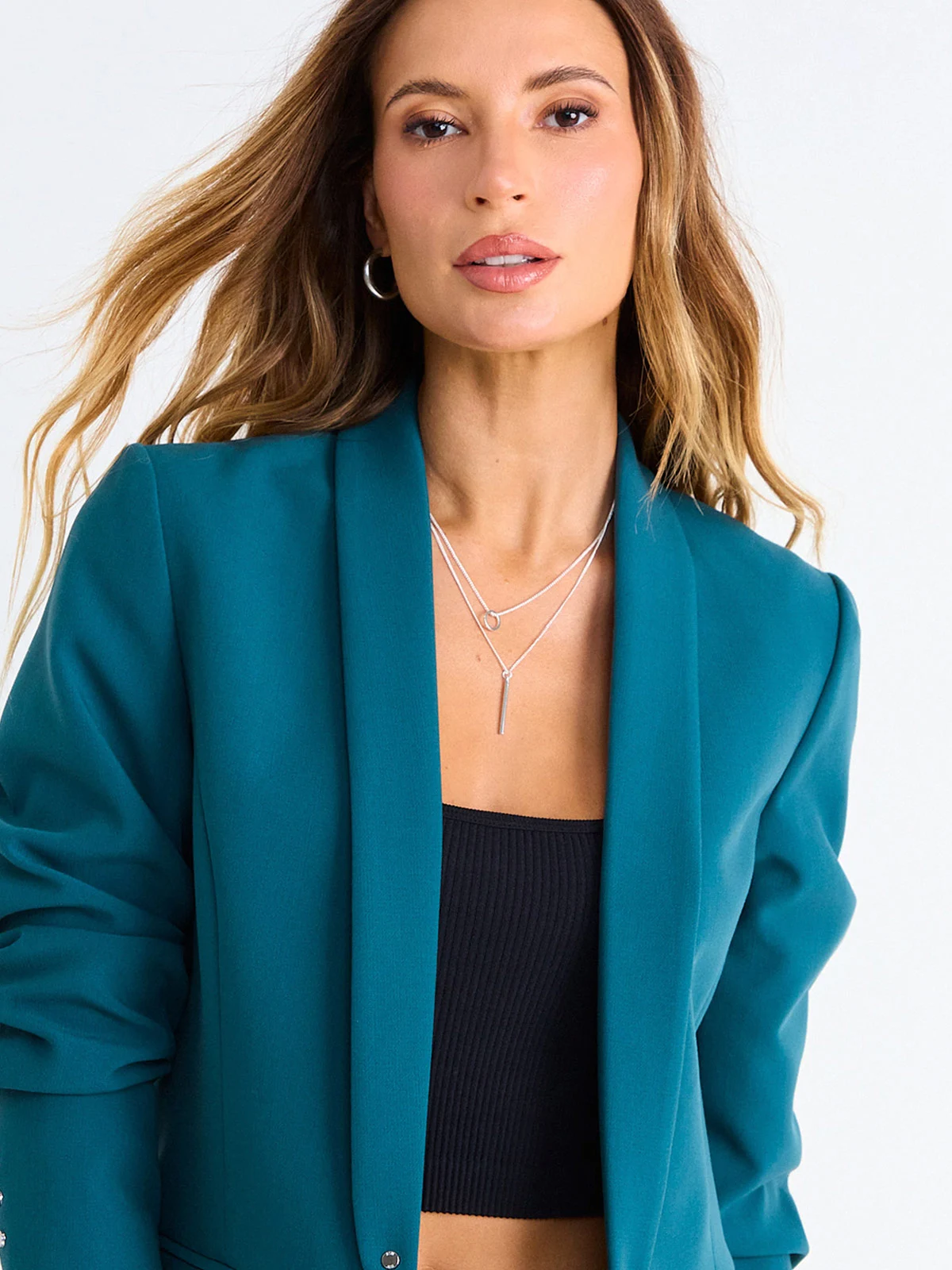 BLAZER MUJER ASH MANGA LARGA LISO - 5