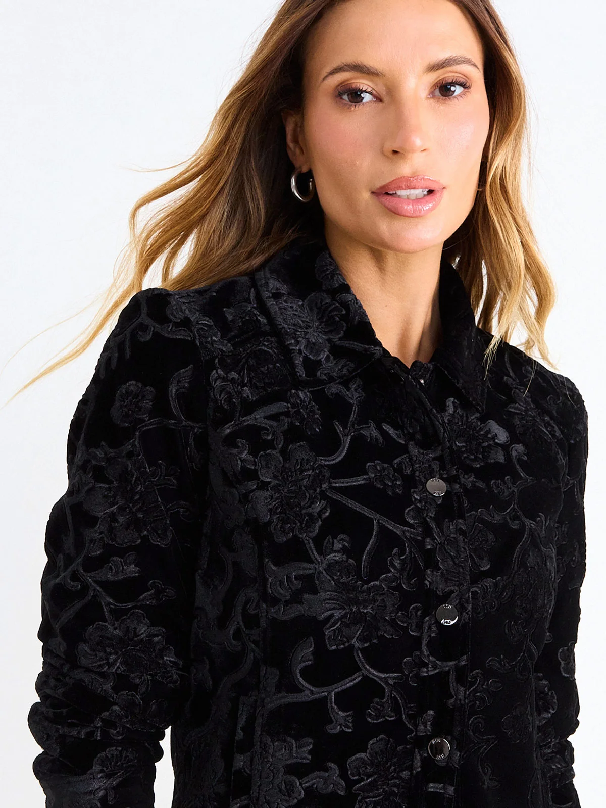 CHAQUETA MUJER ASH MANGA LARGA DISEÑO FLORAL - 5