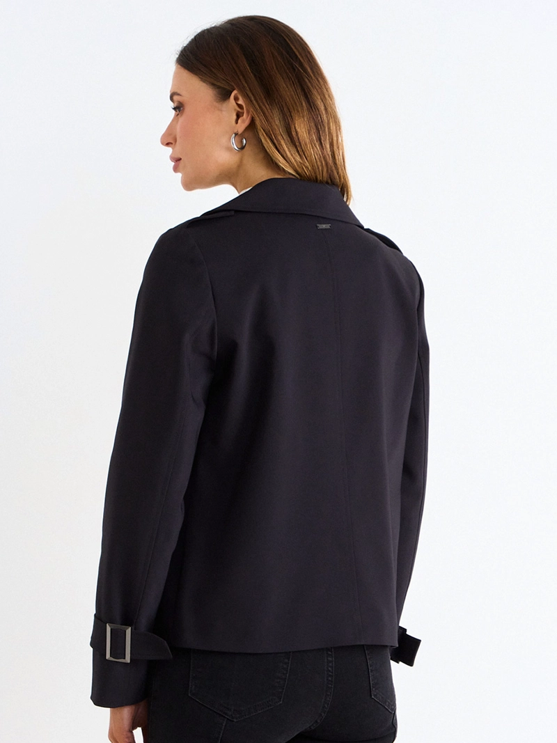 CHAQUETA MUJER ASH ALGODÓN TRENCH CORTO LISO - 4