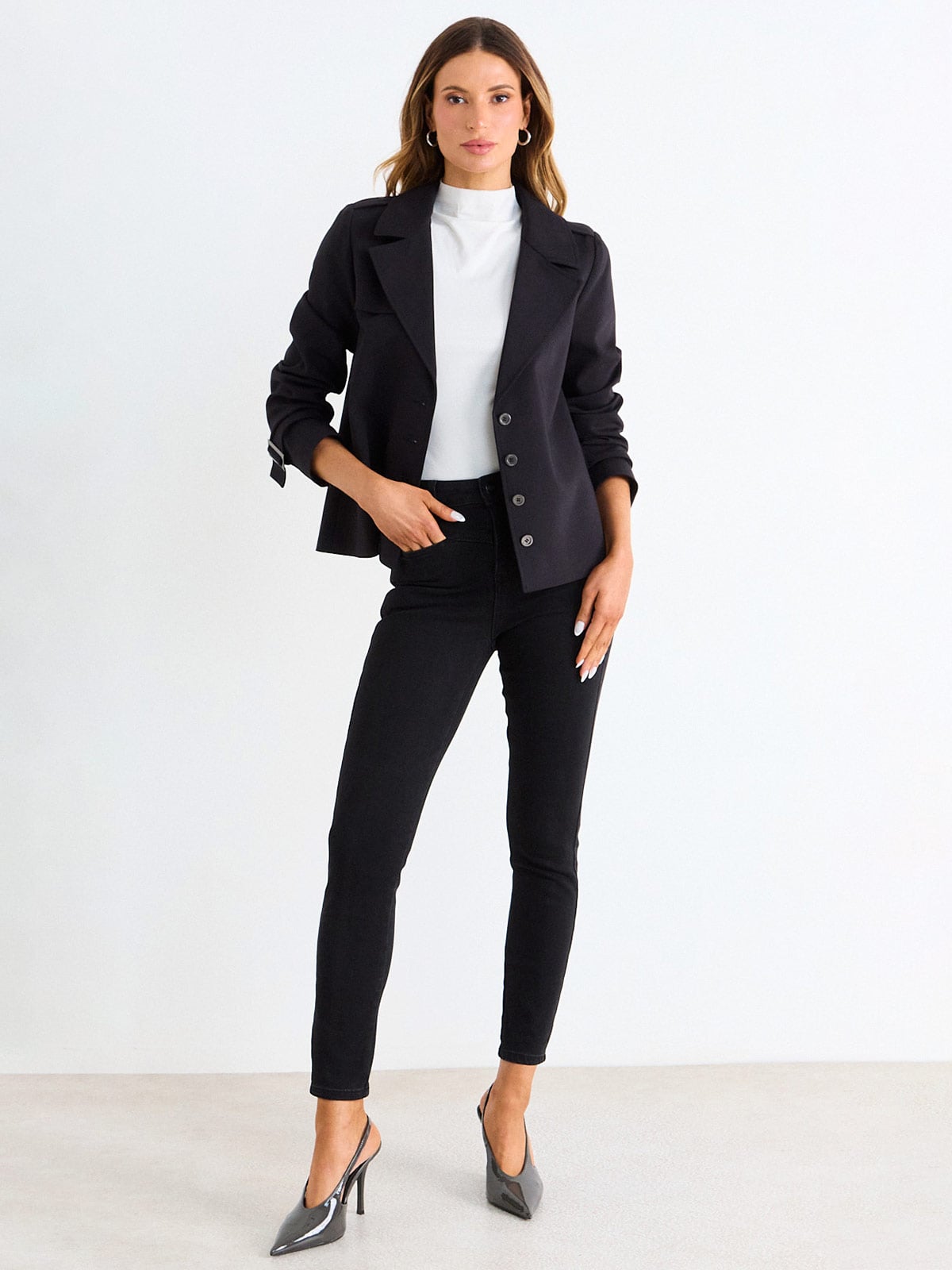 CHAQUETA MUJER ASH ALGODÓN TRENCH CORTO LISO - 1