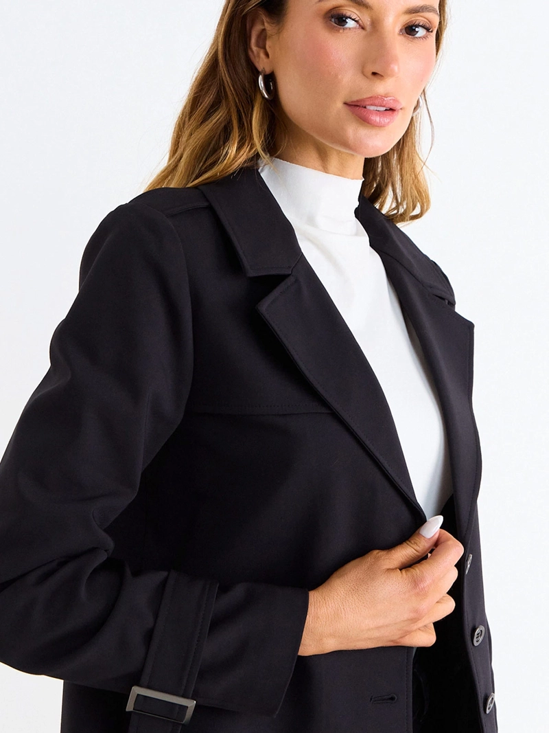 CHAQUETA MUJER ASH ALGODÓN TRENCH CORTO LISO - 5