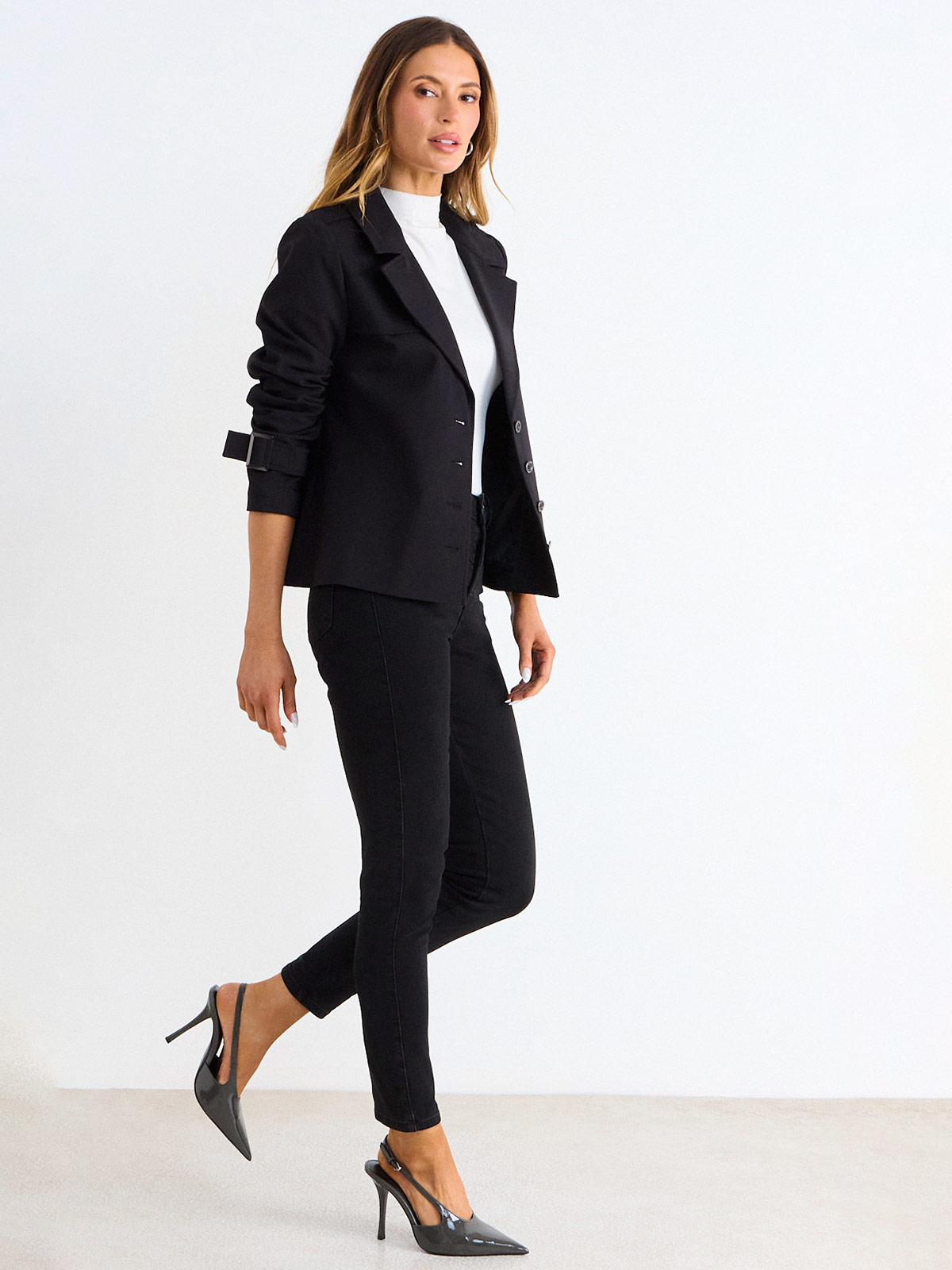 CHAQUETA MUJER ASH ALGODÓN TRENCH CORTO LISO - 2