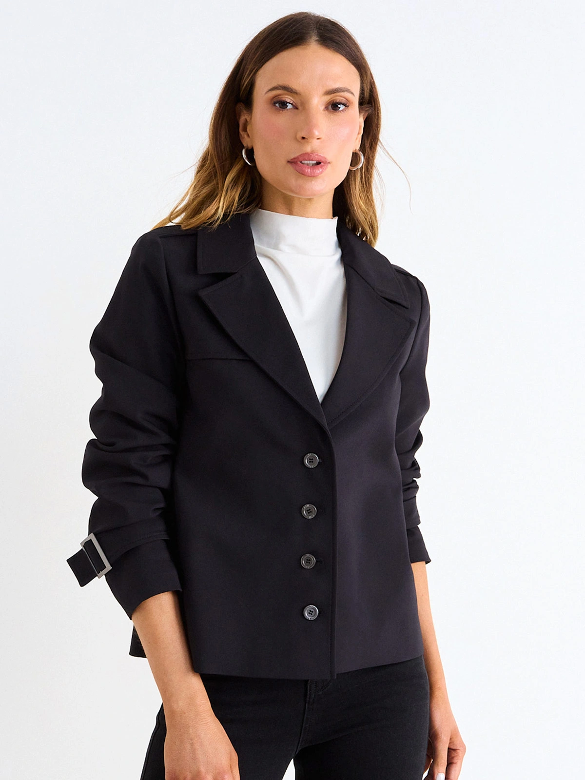 CHAQUETA MUJER ASH ALGODÓN TRENCH CORTO LISO - 3