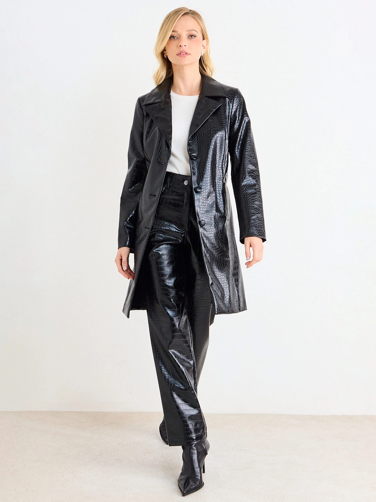 CHAQUETA MUJER ASH TRENCH ESTILO COCODRILO - 1