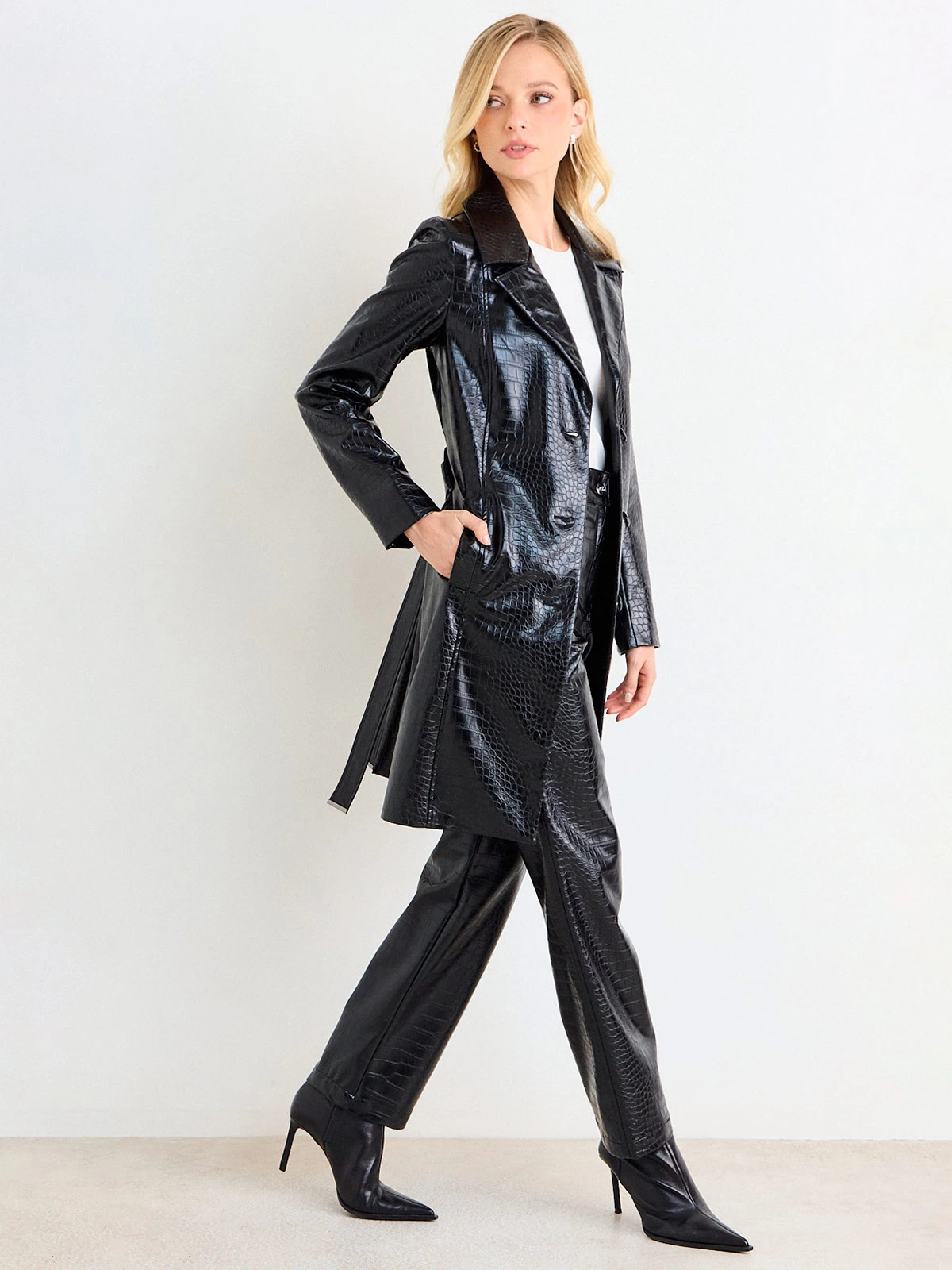CHAQUETA MUJER ASH TRENCH ESTILO COCODRILO - 2
