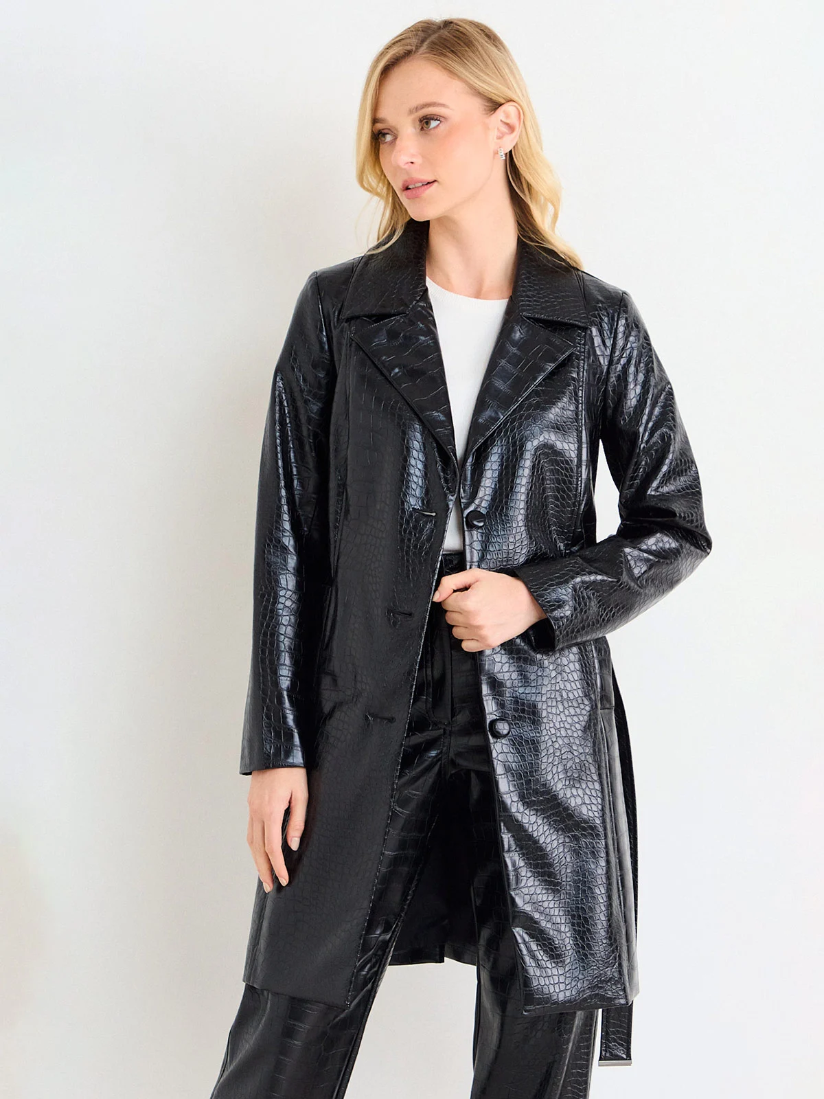 CHAQUETA MUJER ASH TRENCH ESTILO COCODRILO - 3