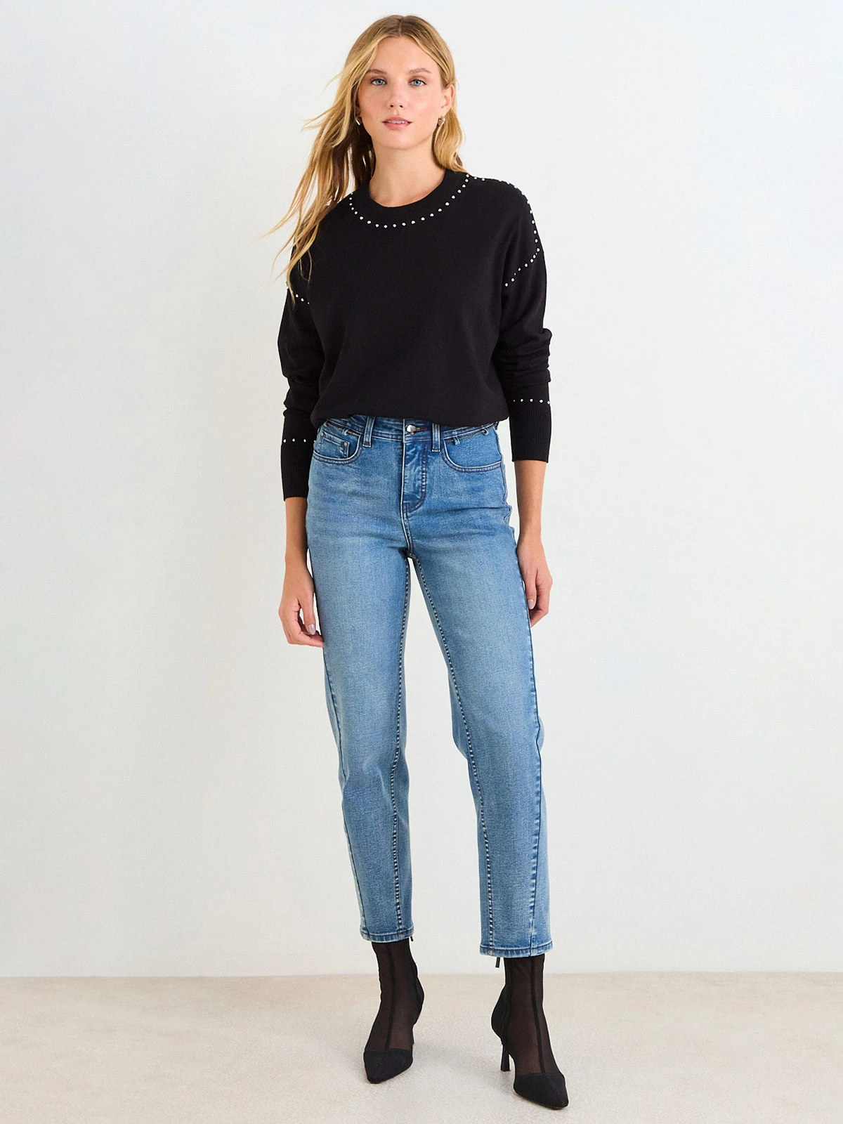 SWEATER MUJER ASH CUELLO REDONDO MANGA CAÍDA - 1