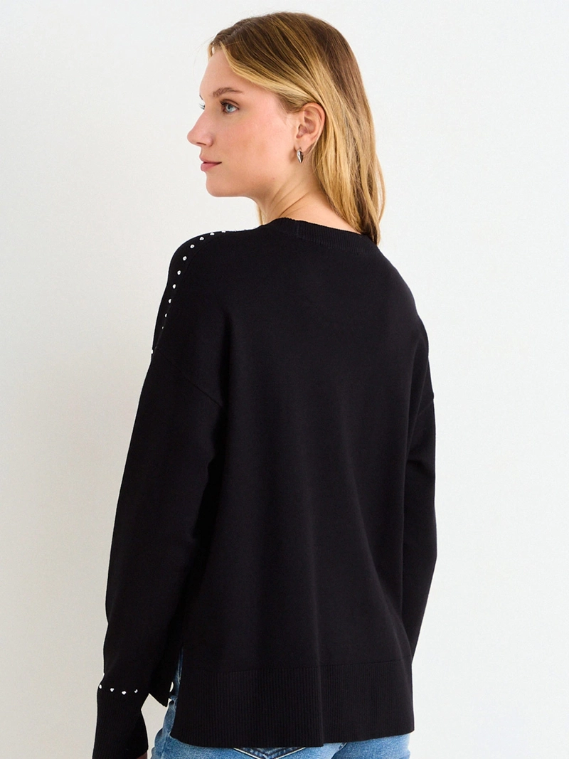 SWEATER MUJER ASH CUELLO REDONDO MANGA CAÍDA - 4