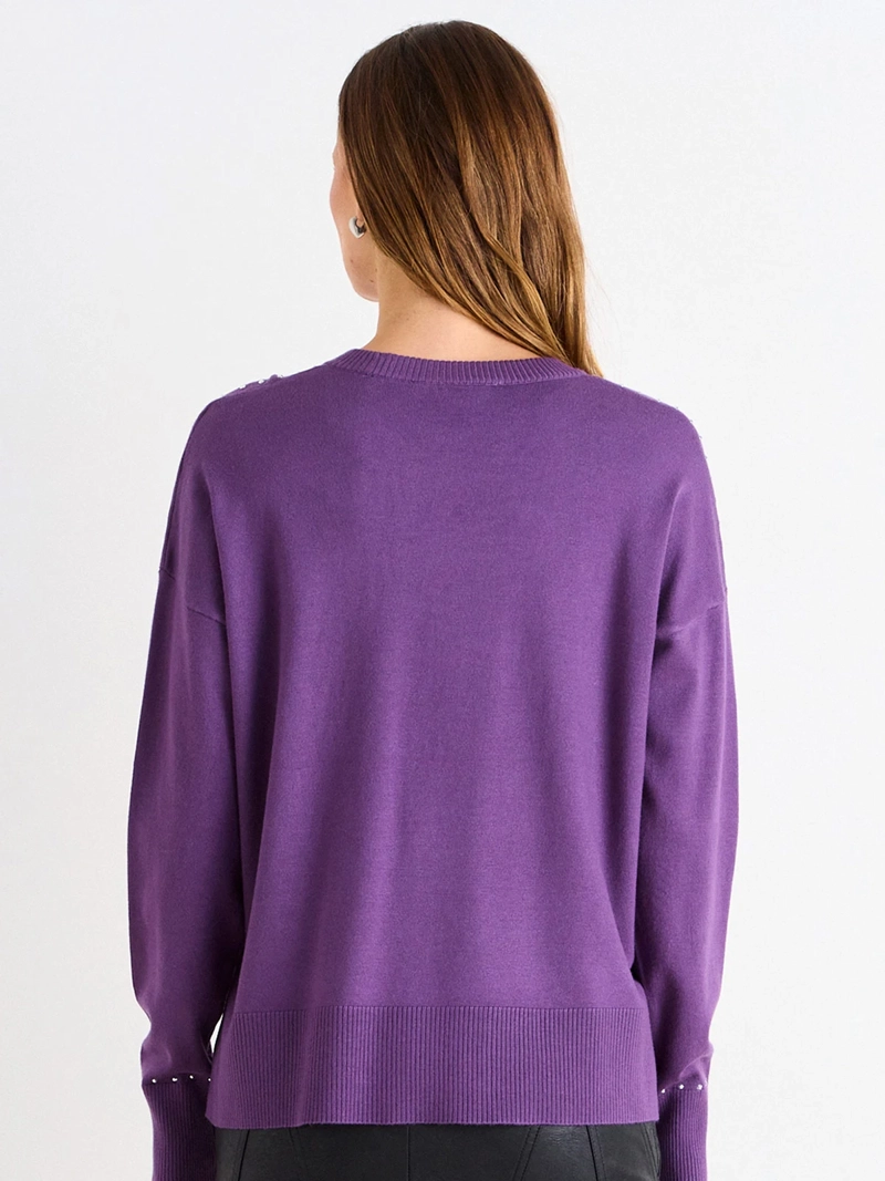 SWEATER MUJER ASH CUELLO REDONDO MANGA CAÍDA - 4
