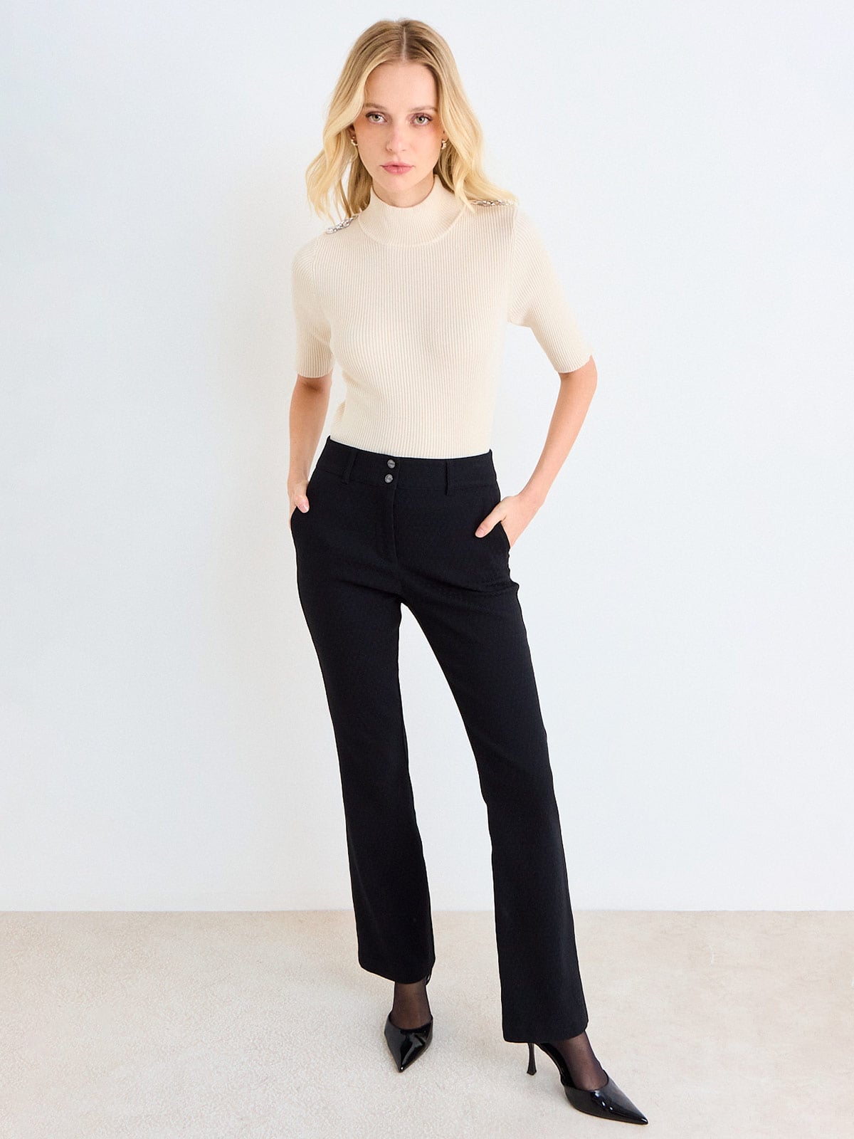SWEATER MUJER ASH CUELLO REDONDO MANGA CORTA - 1