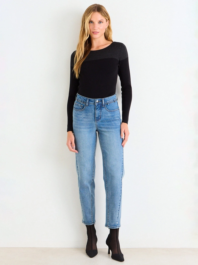 SWEATER MUJER ASH CUELLO REDONDO MANGA LARGA LISO - 1