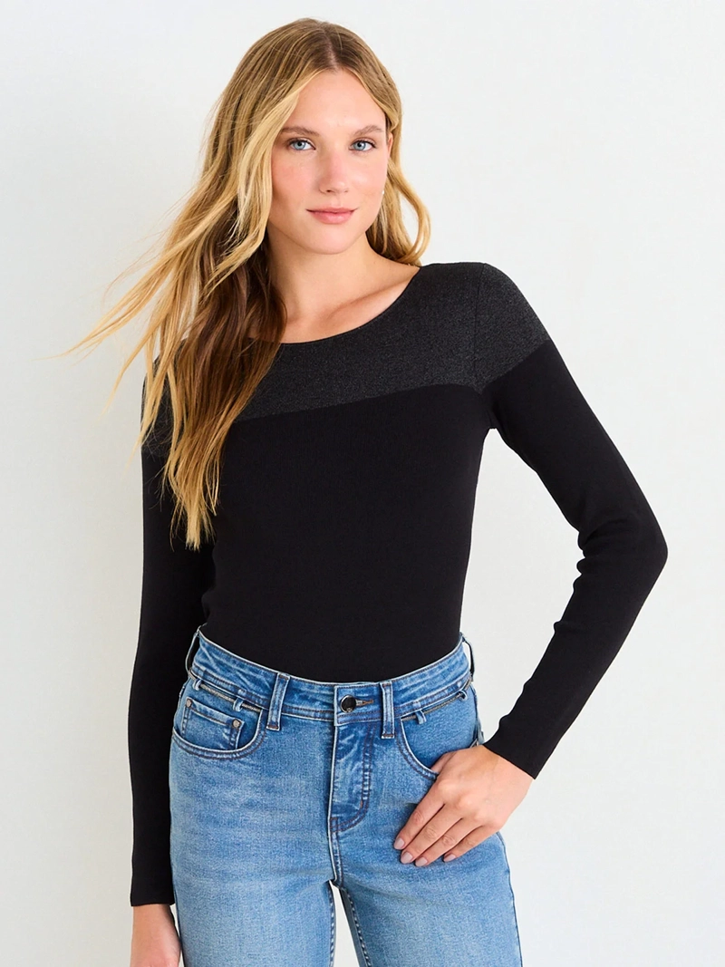 SWEATER MUJER ASH CUELLO REDONDO MANGA LARGA LISO - 3