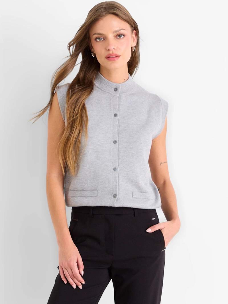 SWEATER MUJER ASH CUELLO REDONDO SIN MANGAS - 1