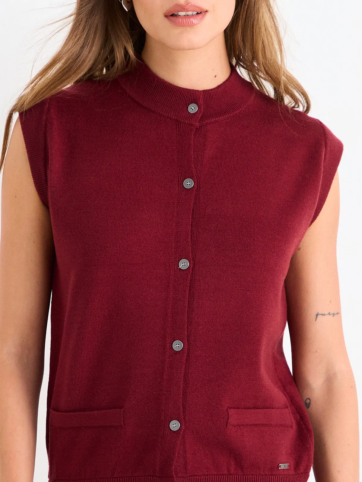 SWEATER MUJER ASH CUELLO REDONDO SIN MANGAS - 5