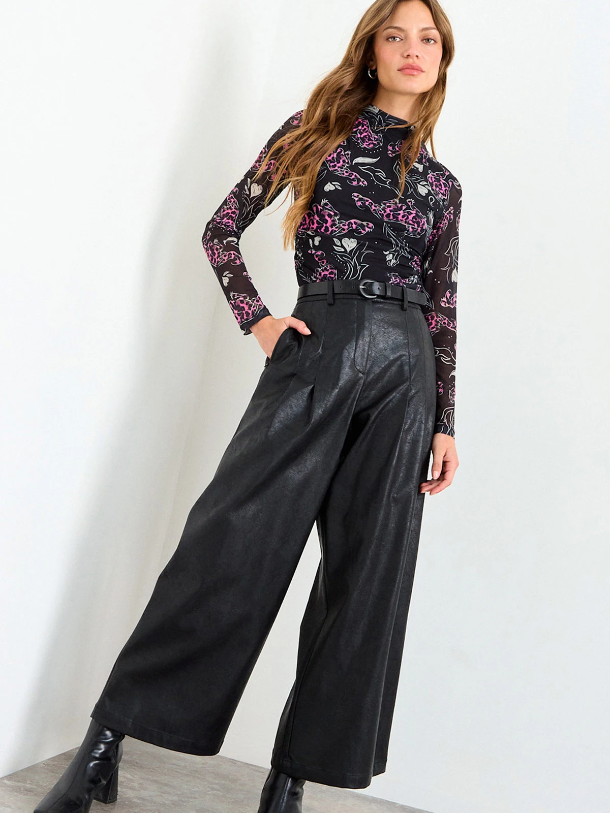 PANTALÓN MUJER IO PLIEGUES - 1
