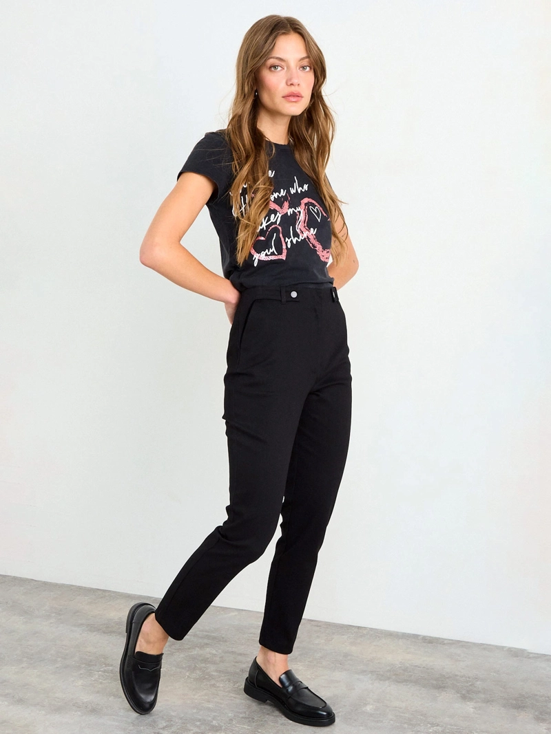 PANTALÓN MUJER IO ALGODÓN SKINNY TRABAS - 1