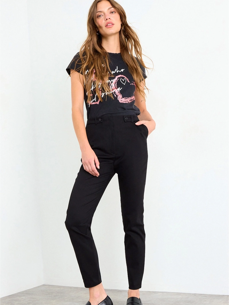 PANTALÓN MUJER IO ALGODÓN SKINNY TRABAS - 2