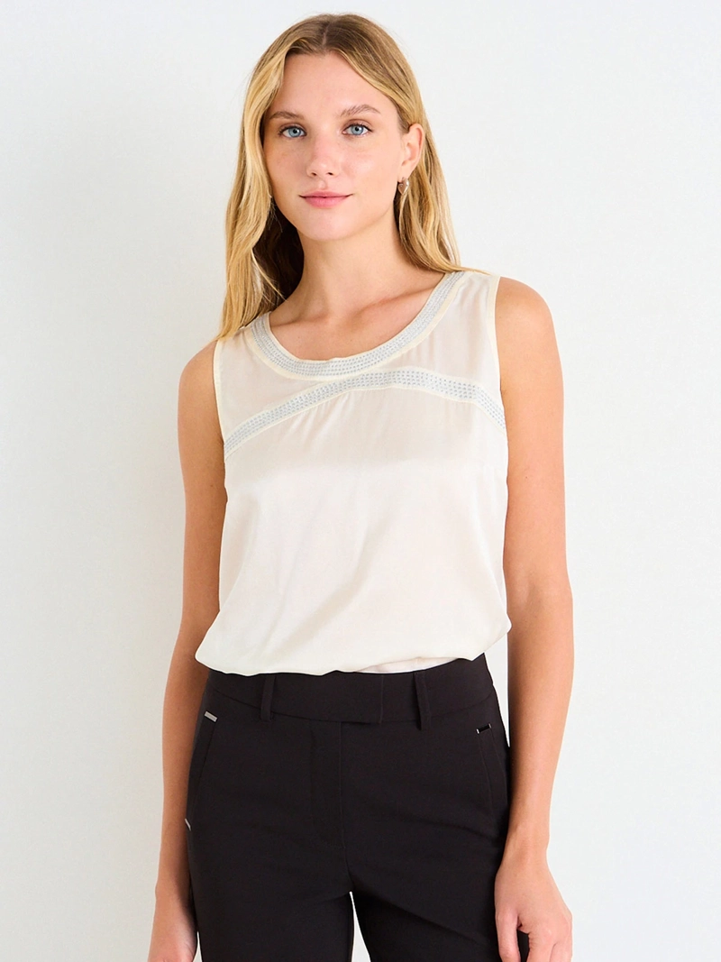 BLUSA MUJER ASH SIN MANGAS LISA