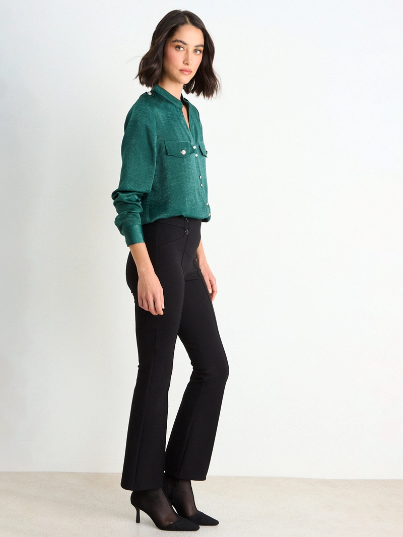 BLUSA MUJER ASH CUELLO MAO ABOTONADURA - 2