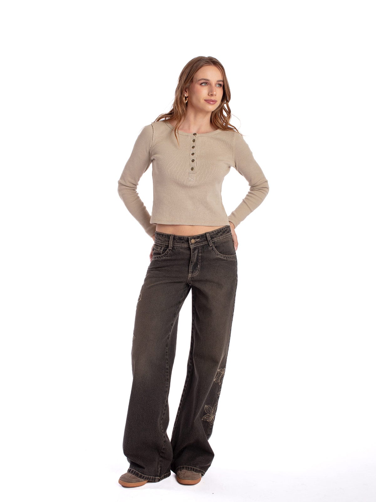 JEANS MUJER EFESIS ALGODÓN DIRTY - 1