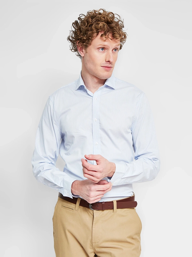 CAMISA HOMBRE MARQUIS ALGODÓN MANGA LARGA LÍNEAS SLIM FIT - 1