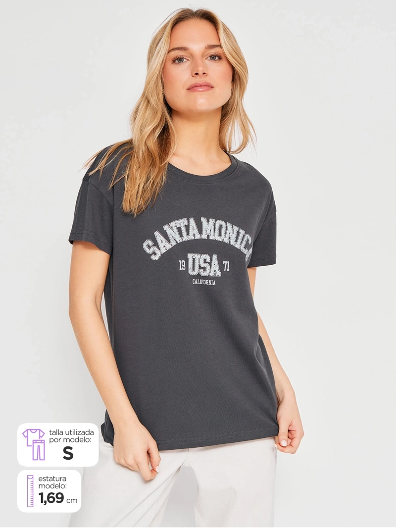 POLERA MUJER INDEX ALGODÓN MANGA CORTA - 1