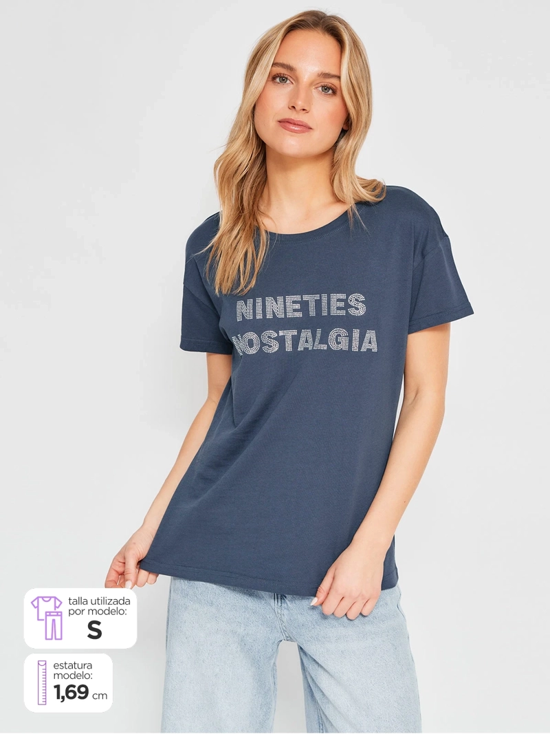 POLERA MUJER INDEX ALGODÓN MANGA CORTA - 1
