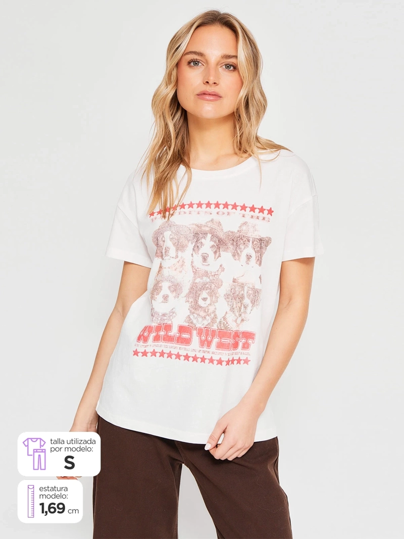 POLERA MUJER INDEX ALGODÓN MANGA CORTA - 1