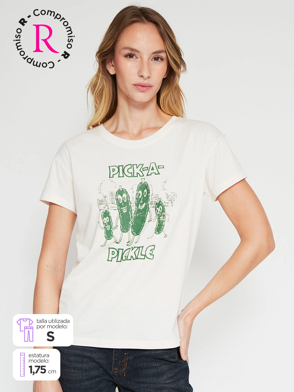 POLERA MUJER INDEX ALGODÓN MANGA CORTA
