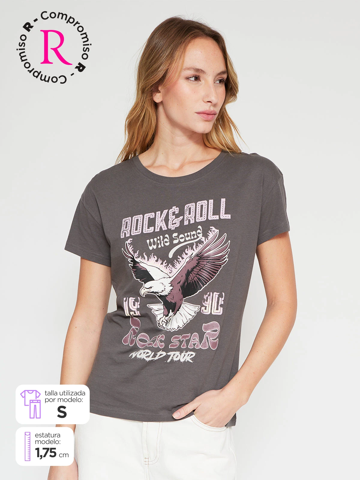 POLERA MUJER INDEX ALGODÓN MANGA CORTA - 1