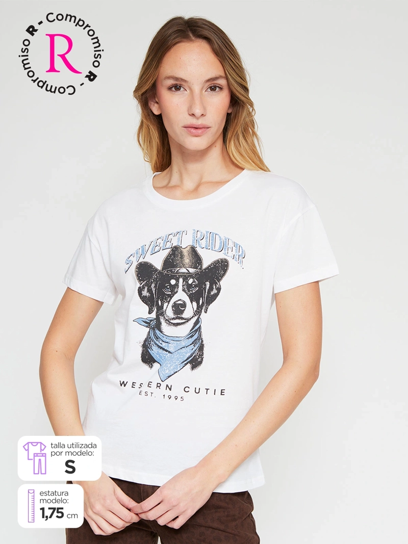POLERA MUJER INDEX ALGODÓN MANGA CORTA