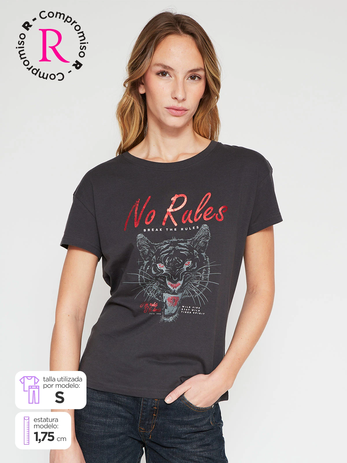 POLERA MUJER INDEX ALGODÓN MANGA CORTA