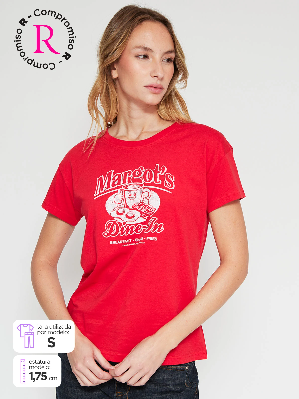 POLERA MUJER INDEX ALGODÓN MANGA CORTA