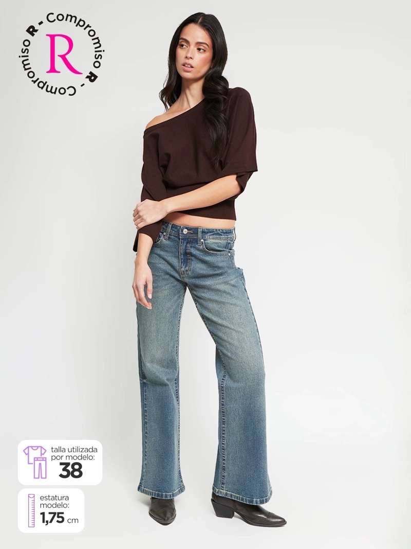 JEANS MUJER INDEX ALGODÓN FLARE RELAX - 1