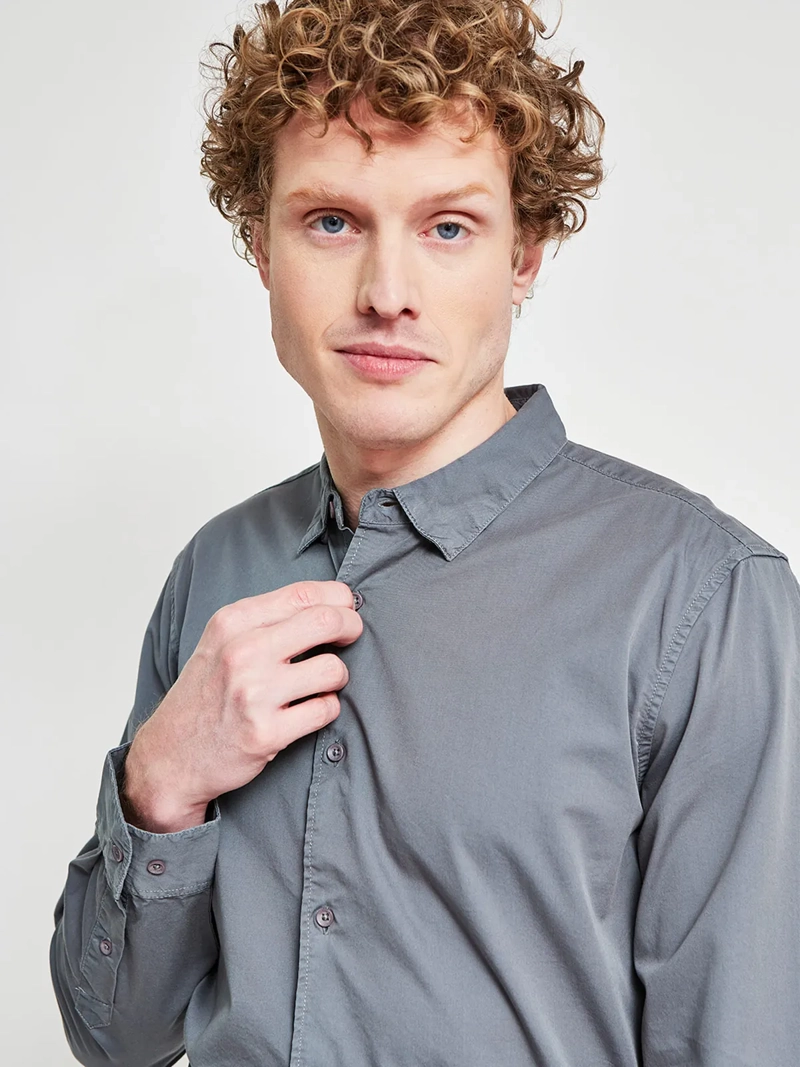 CAMISA HOMBRE MARQUIS ALGODÓN MANGA LARGA LAVADA - 3