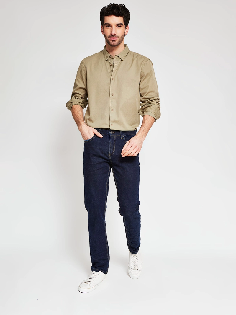 CAMISA HOMBRE MARQUIS ALGODÓN MANGA LARGA LAVADA - 4