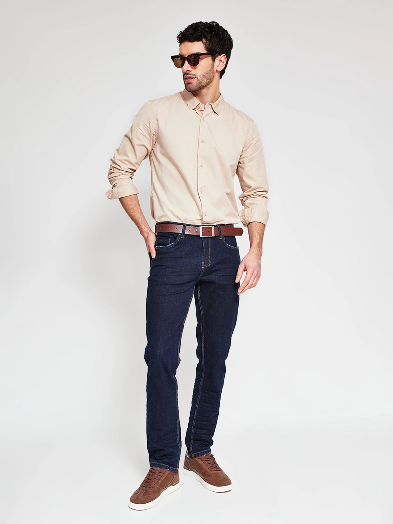 CAMISA HOMBRE MARQUIS ALGODÓN MANGA LARGA LAVADA - 4