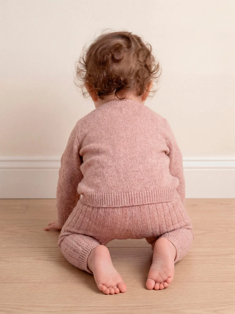 CONJUNTO SWEATER + CALZA NIÑA BABY HARVEST TEJIDA - 2