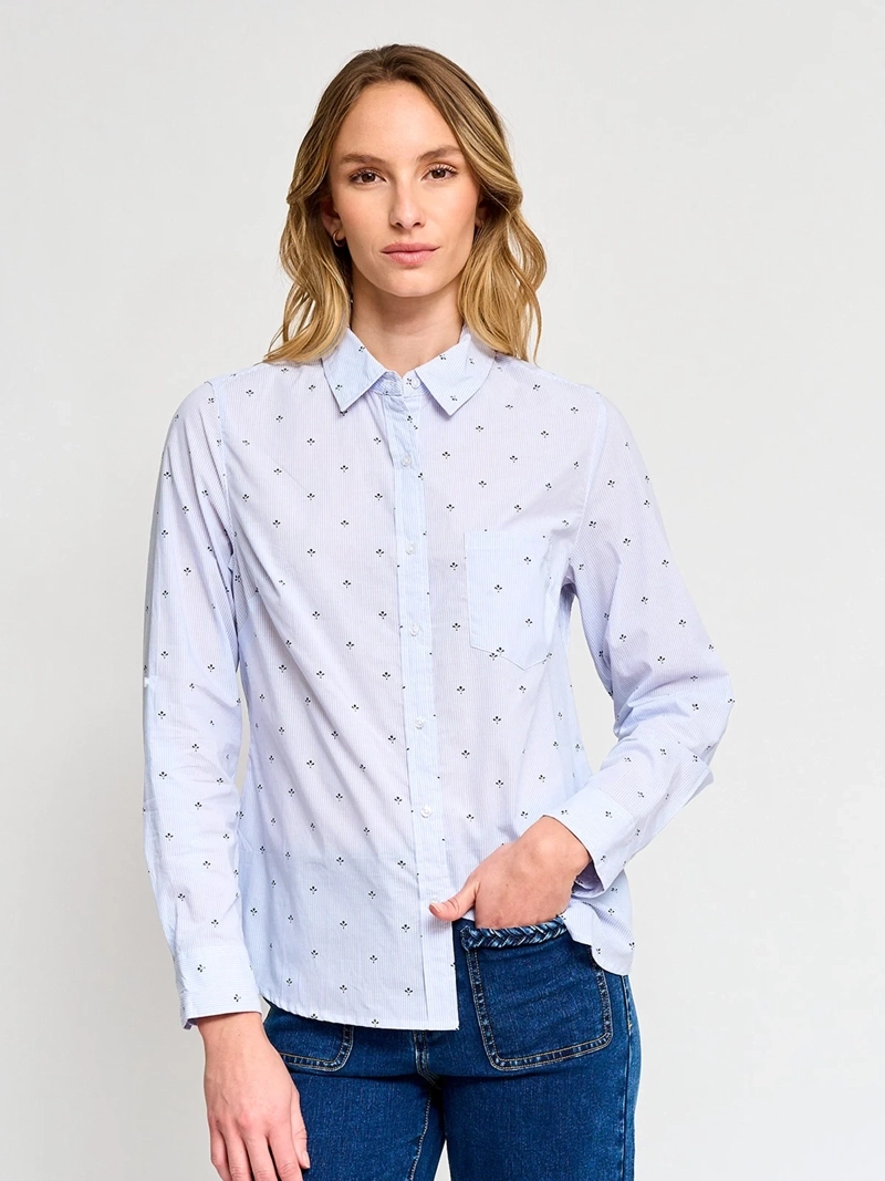 BLUSA MUJER REGATTA ALGODÓN MANGA LARGA CAMISERA - 2