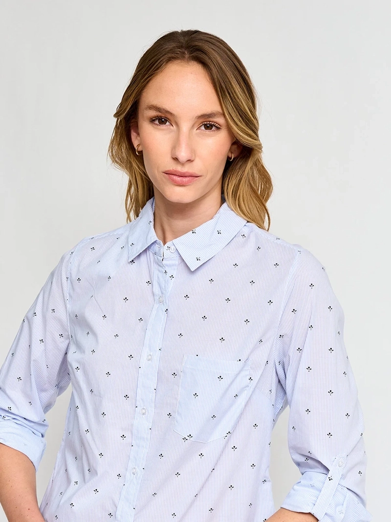 BLUSA MUJER REGATTA ALGODÓN MANGA LARGA CAMISERA - 4