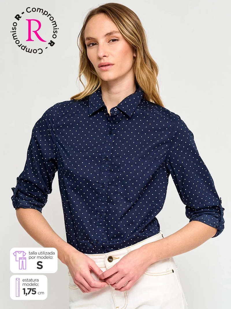 BLUSA MUJER REGATTA ALGODÓN MANGA LARGA CAMISERA - 1