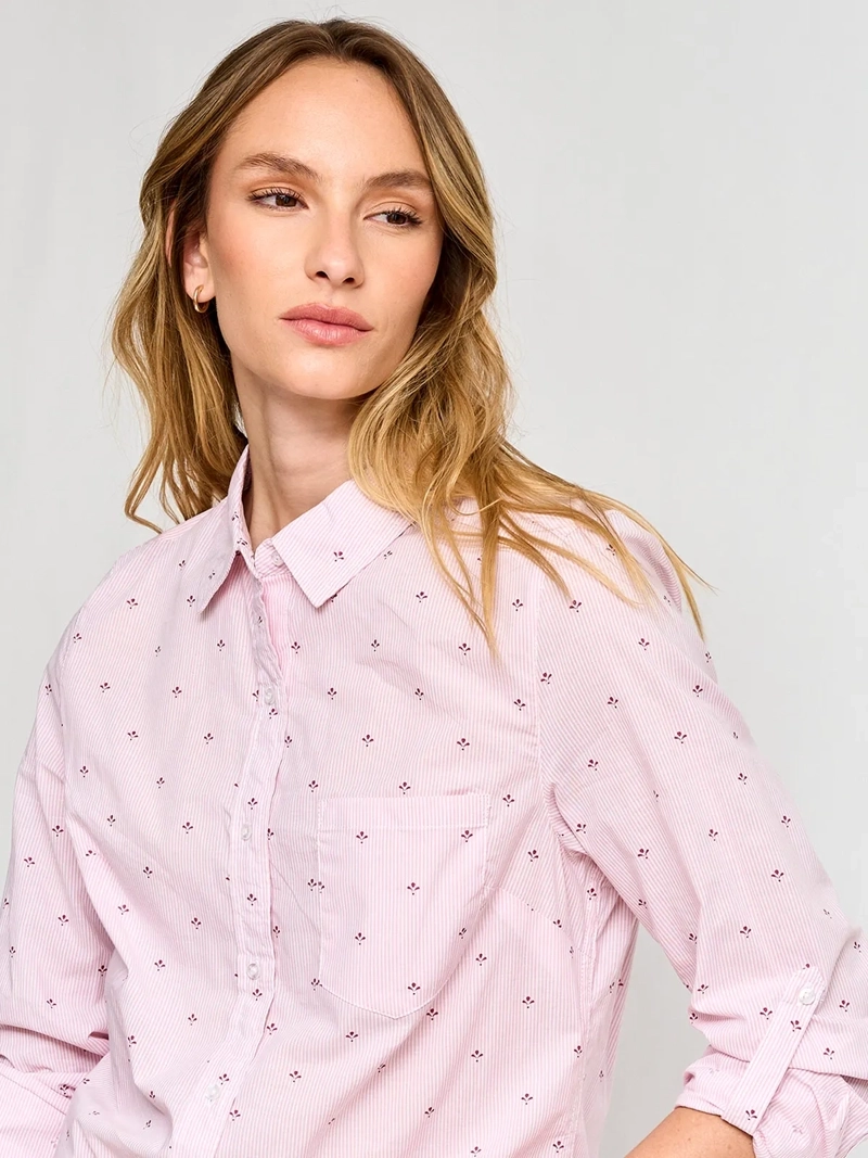 BLUSA MUJER REGATTA ALGODÓN MANGA LARGA CAMISERA - 3