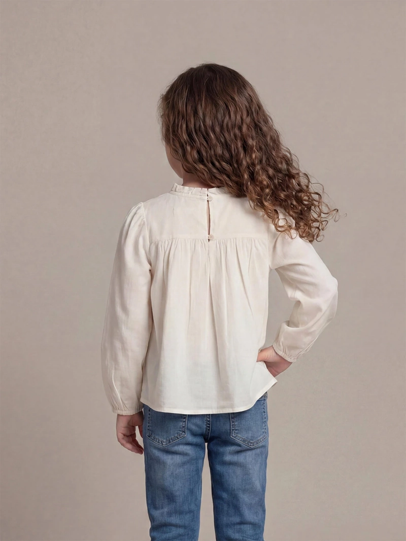 BLUSA MANGA LARGA NIÑA HARVEST VUELOS CON BORDADO - 2